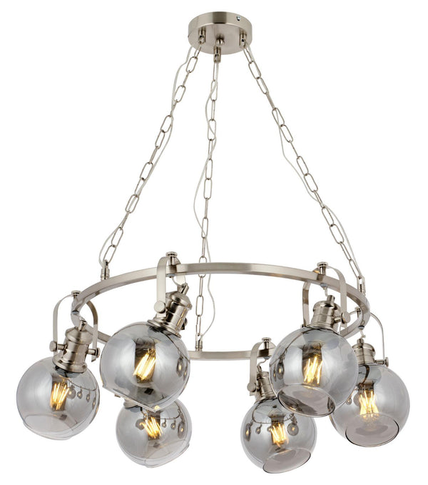 Lustra HubRom, PANGALTI 5006-1123-52 65x65xHmax80 cm 3xE27-60W Crom Satinat