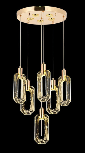 Lustra Led HubRom, BESTE Auriu 5006-2995-83 35x35xHmax110 cm Lumina Calda,Rece,Neutra