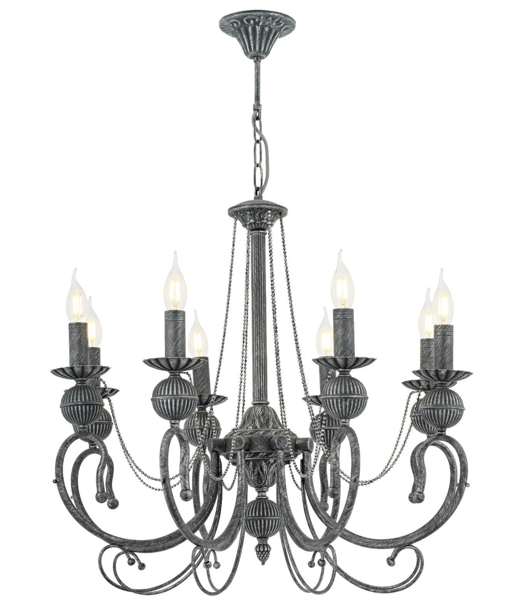 Lustra HubRom, KASGAR 5008-2024-96 80x80xHmax100 cm 8xE14-40W Antracit