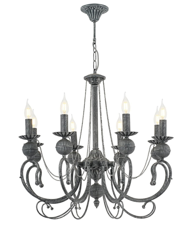 Lustra HubRom, KASGAR 5008-2024-96 80x80xHmax100 cm 8xE14-40W Antracit