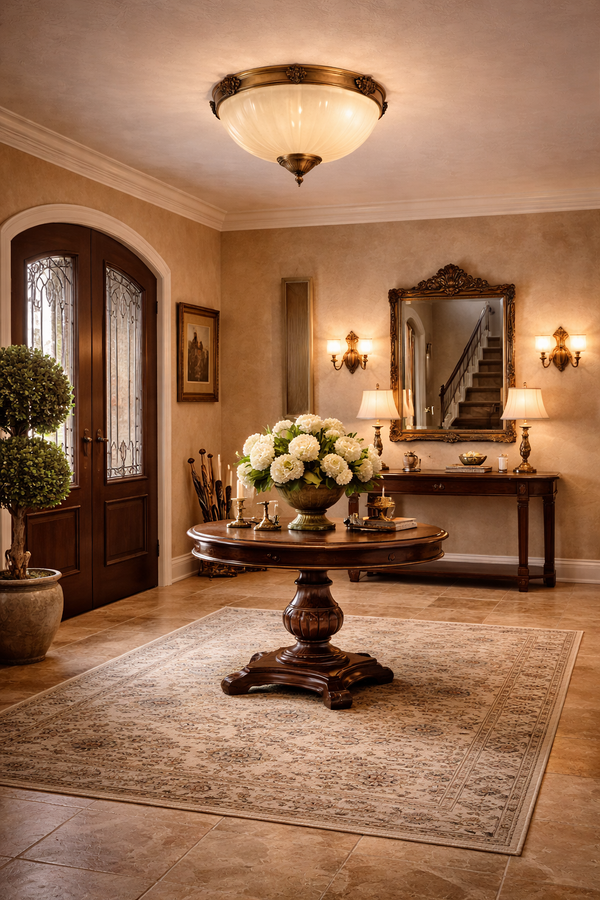 Plafoniera HubRom, MASS 5030-3071-52 30x30xHmax15 cm, 3xE14-40W 30 CM AR Antiq