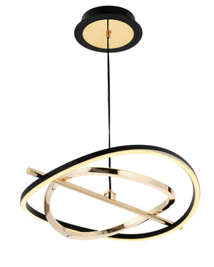 Lustra Led HubRom, TUNA Auriu / Negru 5060-0385-54 55x48xHmax100 cm Lumina Calda,Rece,Neutra