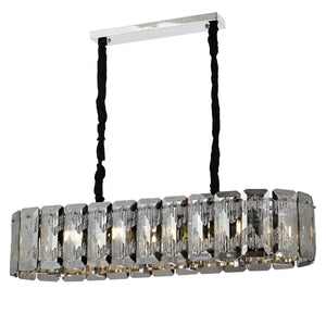 Lustra Cristal HubRom, PERA 5410-1667-51 100x35xHmax90 cm 12xE14-40W Crom