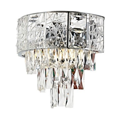 Lustra Cristal HubRom, BILGE 5102-1803-51 25x30xHmax17 cm 2xE14-40W Crom