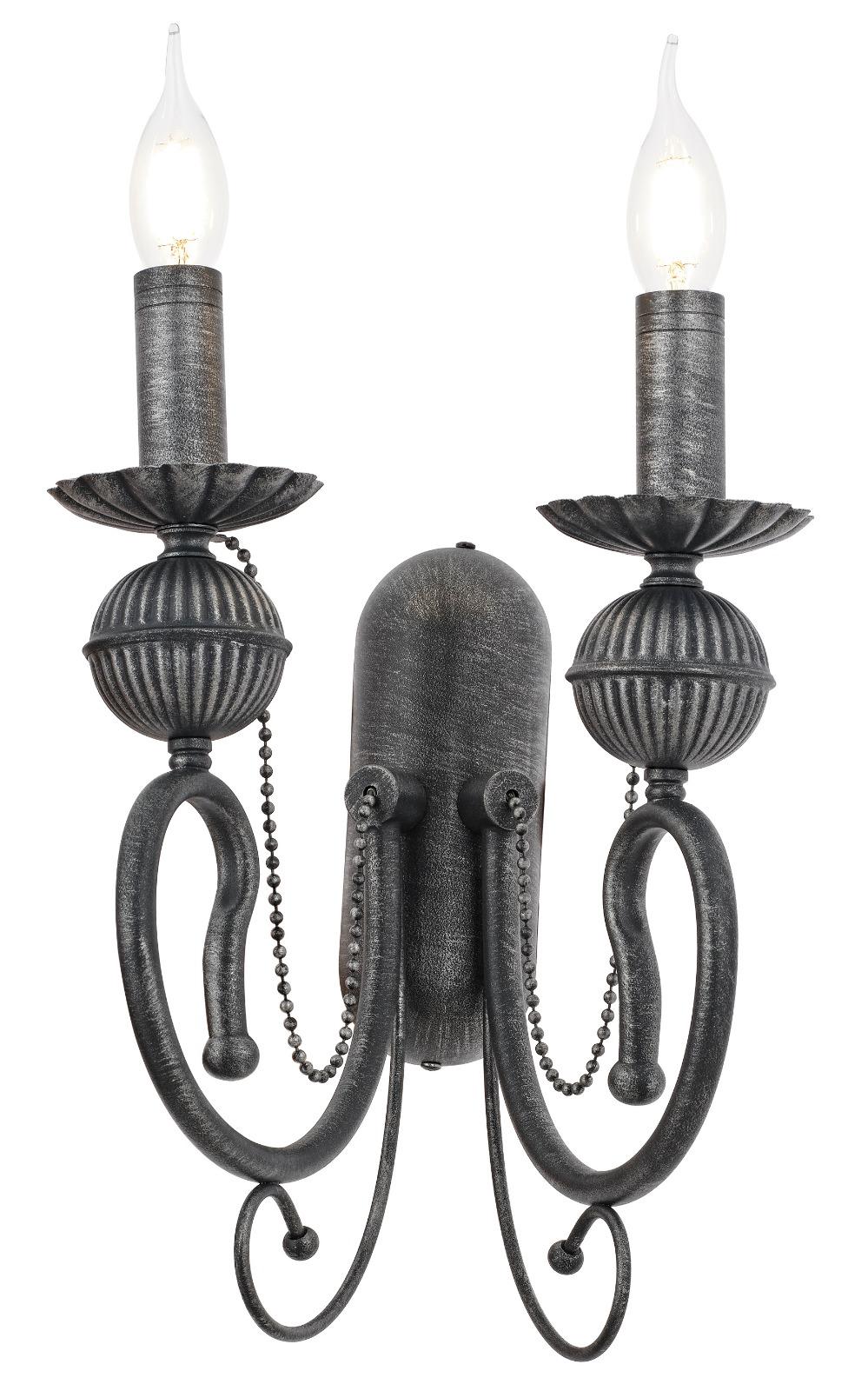 Aplica HubRom, KASGAR 5102-2024-96 35x35xHmax40 cm 2xE27-60W Antracit