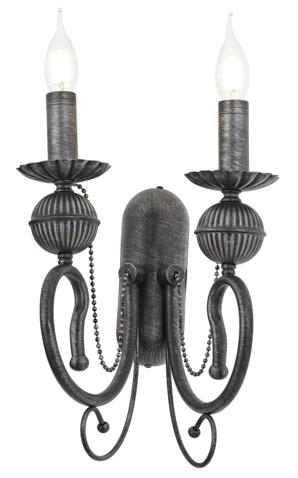 Aplica HubRom, KASGAR 5102-2024-96 35x35xHmax40 cm 2xE27-60W Antracit