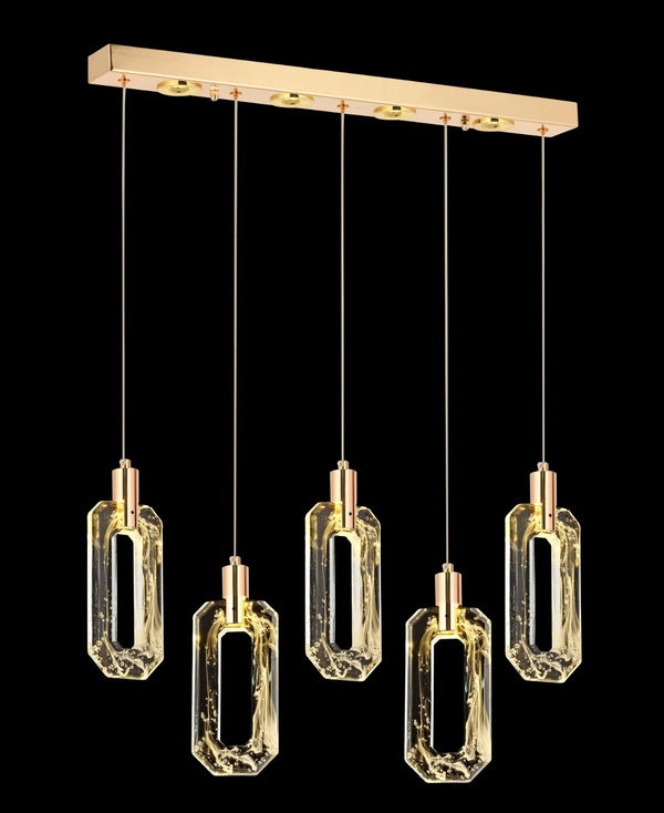 Lustra Led HubRom, BESTE Auriu 5405-2995-83 60x8xHmax110 cm Lumina Calda,Rece,Neutra