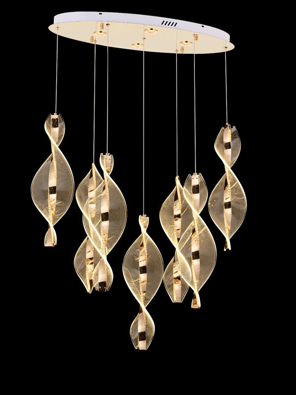 Lustra Led HubRom, LIKYA Auriu 5407-6100-83 70x30xHmax200 cm 3200 K Lumina Calda,Rece,Neutra