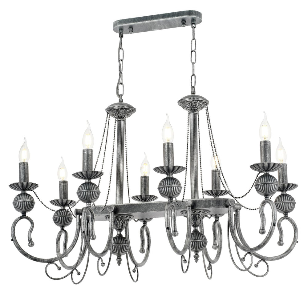 Lustra HubRom, KASGAR 5408-2024-96 95x60xHmax65-85 cm 8xE14-40W Antracit