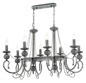 Lustra HubRom, KASGAR 5408-2024-96 95x60xHmax65-85 cm 8xE14-40W Antracit