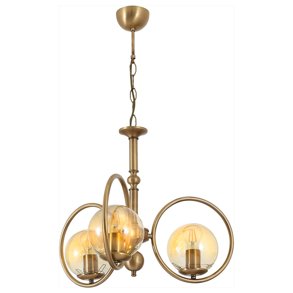 Lustra HubRom, OLIMPIYAT 4010-52-03 57x57xHmax80 cm 3xE27-60W Antiq