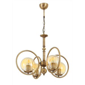 Lustra HubRom, OLIMPIYAT 4010-52-04 57x57xHmax80 cm 4xE27-60W Antiq