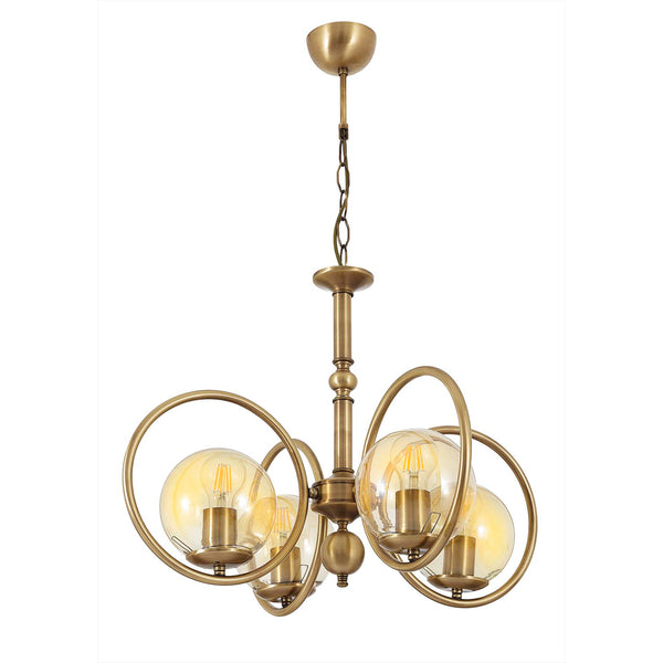 Lustra HubRom, OLIMPIYAT 4010-52-04 57x57xHmax80 cm 4xE27-60W Antiq