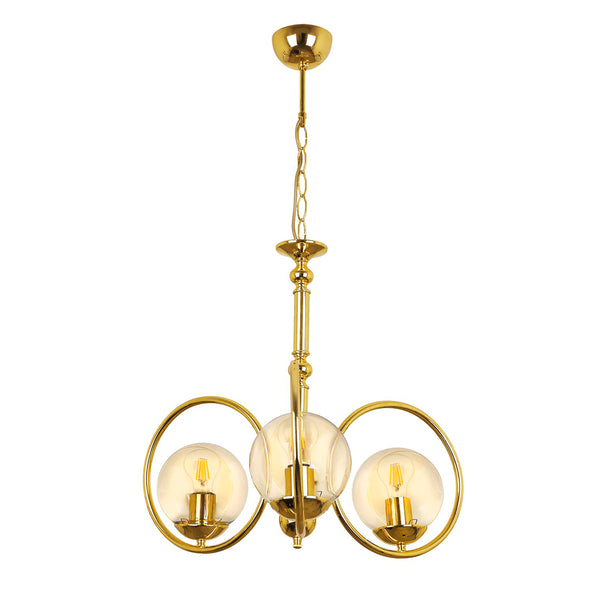 Lustra HubRom, OLIMPIYAT 4010-53-03 57x57xHmax80 cm 3xE27-60W Auriu