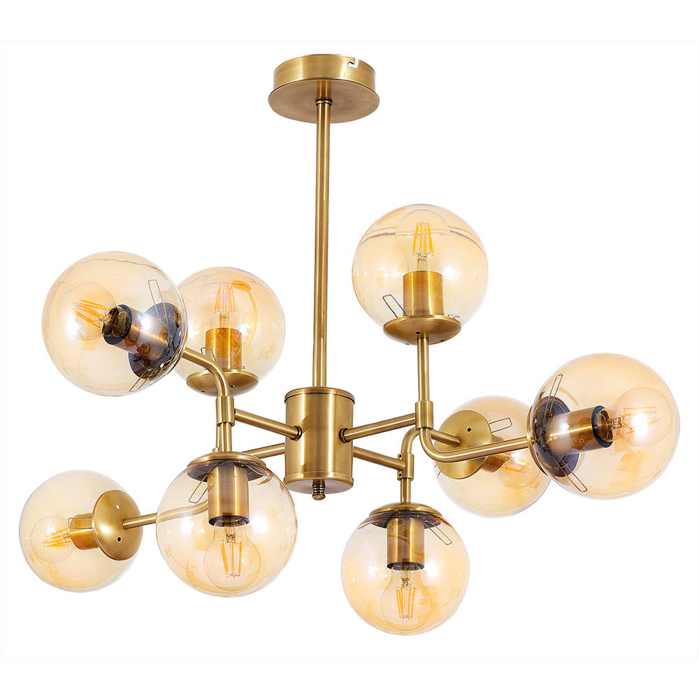 Lustra HubRom, KARTOPU 4020-52-08 67x67xHmax95 cm 8xE27-60W Antiq