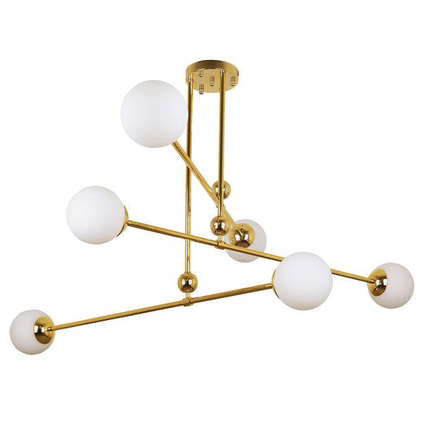 Lustra HubRom, PERVANE MARE 4180-53-06 45x80xHmax45 cm 6xE14-60W Auriu