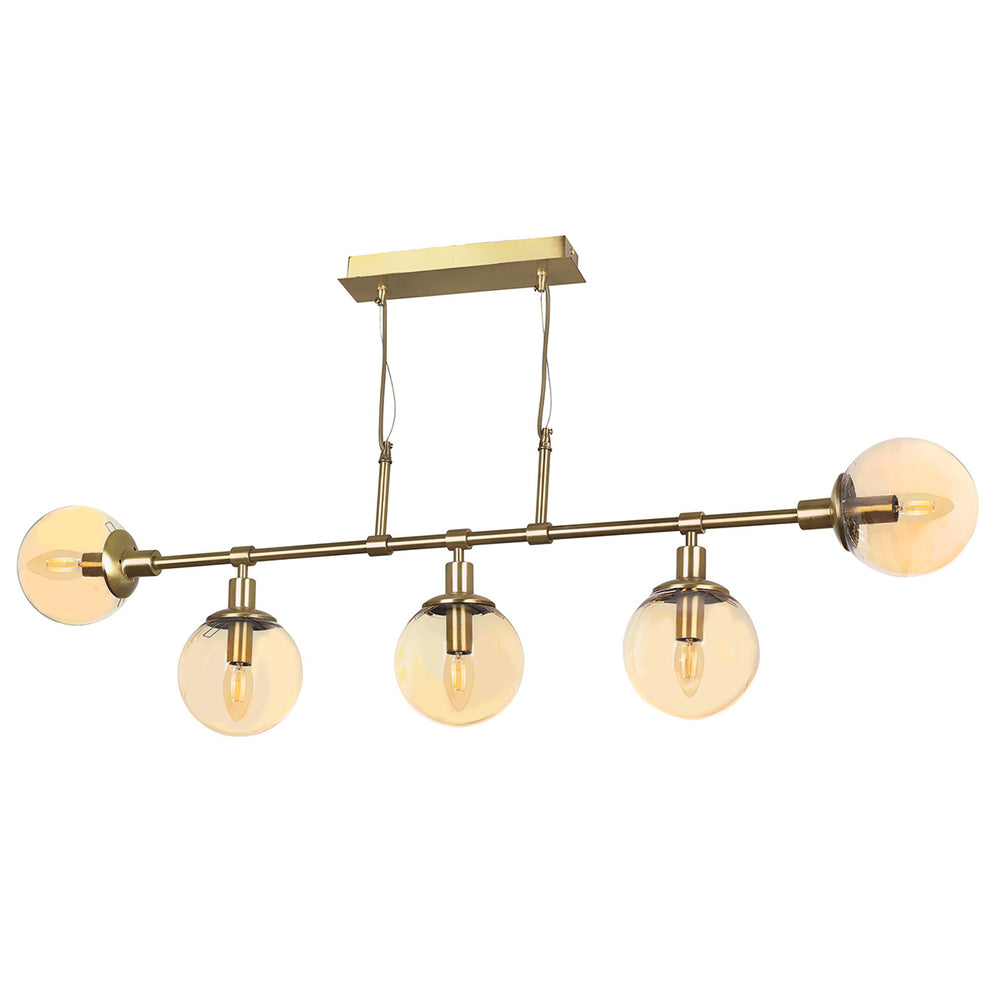 Lustra HubRom, KARTOPU Y.M. 4020-52-05 90x120x15xHmax90 cm 5xE27-60W Antiq