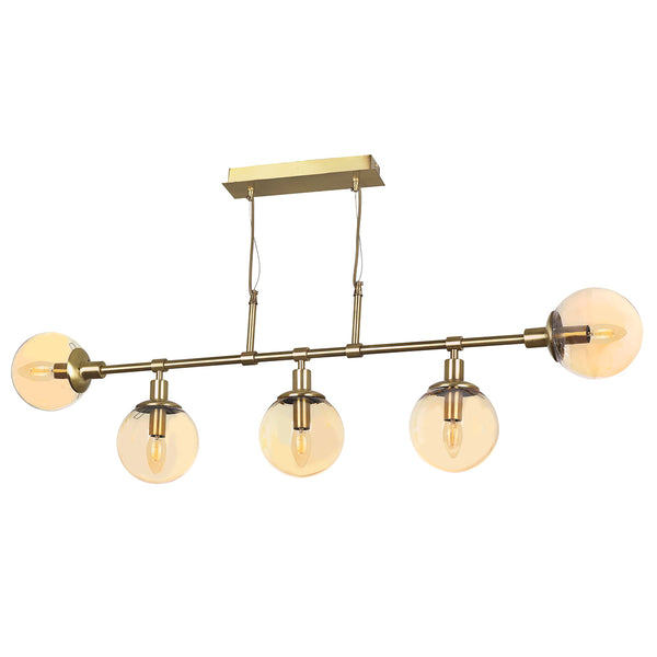 Lustra HubRom, KARTOPU Y.M. 4020-52-05 90x120x15xHmax90 cm 5xE27-60W Antiq