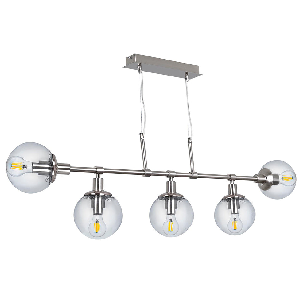 Lustra HubRom, KARTOPU Y.M. 4020-51-05 90x120x15xHmax90 cm 5xE27-60W Crom