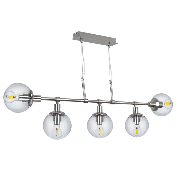 Lustra HubRom, KARTOPU Y.M. 4020-51-05 90x120x15xHmax90 cm 5xE27-60W Crom