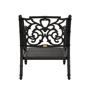 Set Gradina/Terasa HubRom, BODRUM Masa 122x82x53 cm, Canapea 121x60, 2 Fotolii 60x60 cm Negru / Alb