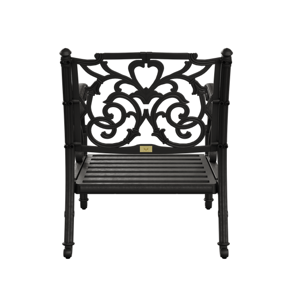 Set Gradina/Terasa HubRom, BODRUM Masa 122x82x53 cm, Canapea 121x60, 2 Fotolii 60x60 cm Negru / Alb