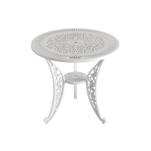 Set Mobilier Gradina HubRom, 1xMasa Rotunda(75x72), 2xScaun ISTANBUL(43x42x50x91) Alb