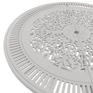 Set Mobilier Gradina HubRom, 1xMasa Rotunda(75x72), 2xScaun HITIT(43x42x50x92) Alb