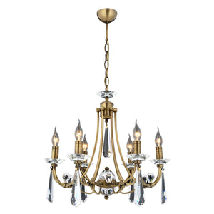 Lustra Cristal HubRom, PRENSES 5006-5053-52 56x56xHmax90 cm 6xE14-40W Antiq