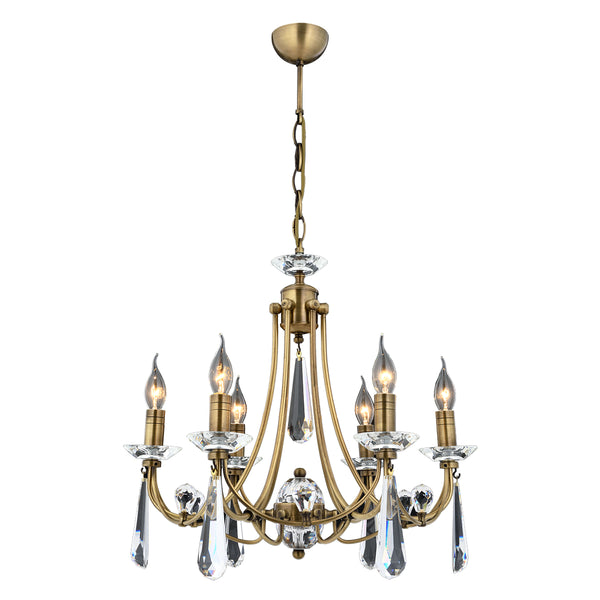 Lustra Cristal HubRom, PRENSES 5006-5053-52 56x56xHmax90 cm 6xE14-40W Antiq