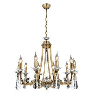 Lustra Cristal HubRom, PRENSES 5010-5053-52 70x70xHmax90 cm 10xE14-40W Antiq