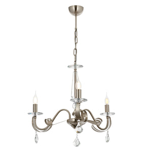 Lustra Cristal HubRom, KARLEN 5003-5253-53 60xHmax65-80 cm 3xE14-40W Crom Satinat