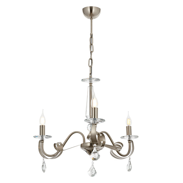 Lustra Cristal HubRom, KARLEN 5003-5253-53 60xHmax65-80 cm 3xE14-40W Crom Satinat