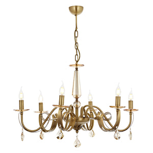 Lustra Cristal HubRom, KARLEN 5006-5253-52 55xHmax40-80 cm 6xE14-40W Antiq