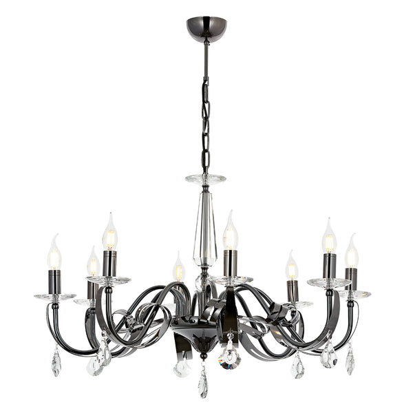 Lustra Cristal HubRom, KARLEN 5008-5253-82 80xHmax75-90 cm 6xE14-40W Fume