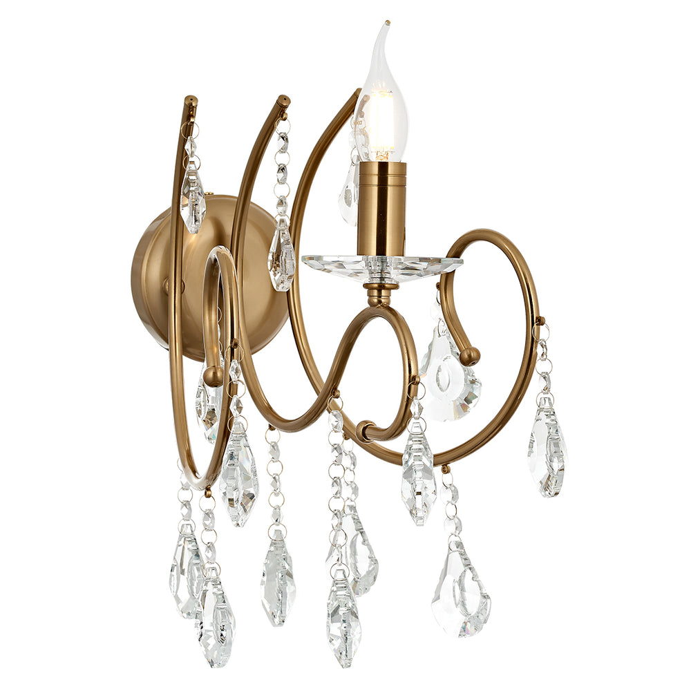 Aplica Cristal HubRom, LILYA 5101-2325-52 25x30 cm 1xE14-40W Antiq