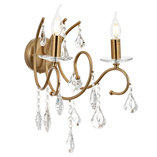 Aplica Cristal HubRom, LILYA 5102-2325-52 30x30 cm 2xE14-40W Antiq