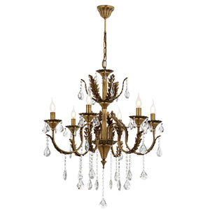 Lustra HubRom, ERNESTO 5006-8910-52 75x75xHmax120 cm 6xE14-40W Antiq