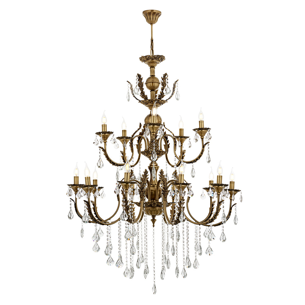 Lustra HubRom, ERNESTO 5015-8910-52 160x105xHmax180 cm 10+5xE14-40W Antiq