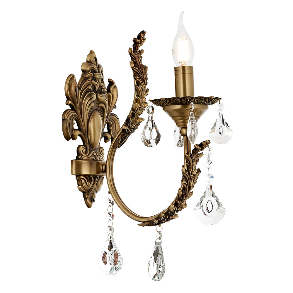 Apliica HubRom, ERNESTO 5101-8910-52 32x25xHmax32 cm 1xE14-40W Antiq