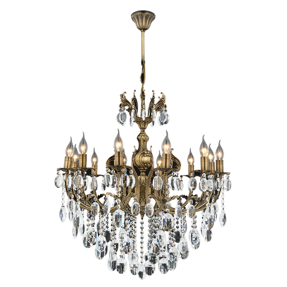 Lustra Cristal HubRom, HAVUZLU 5012-4043-52 80x80xHmax105 cm 12xE14-40W Antiq