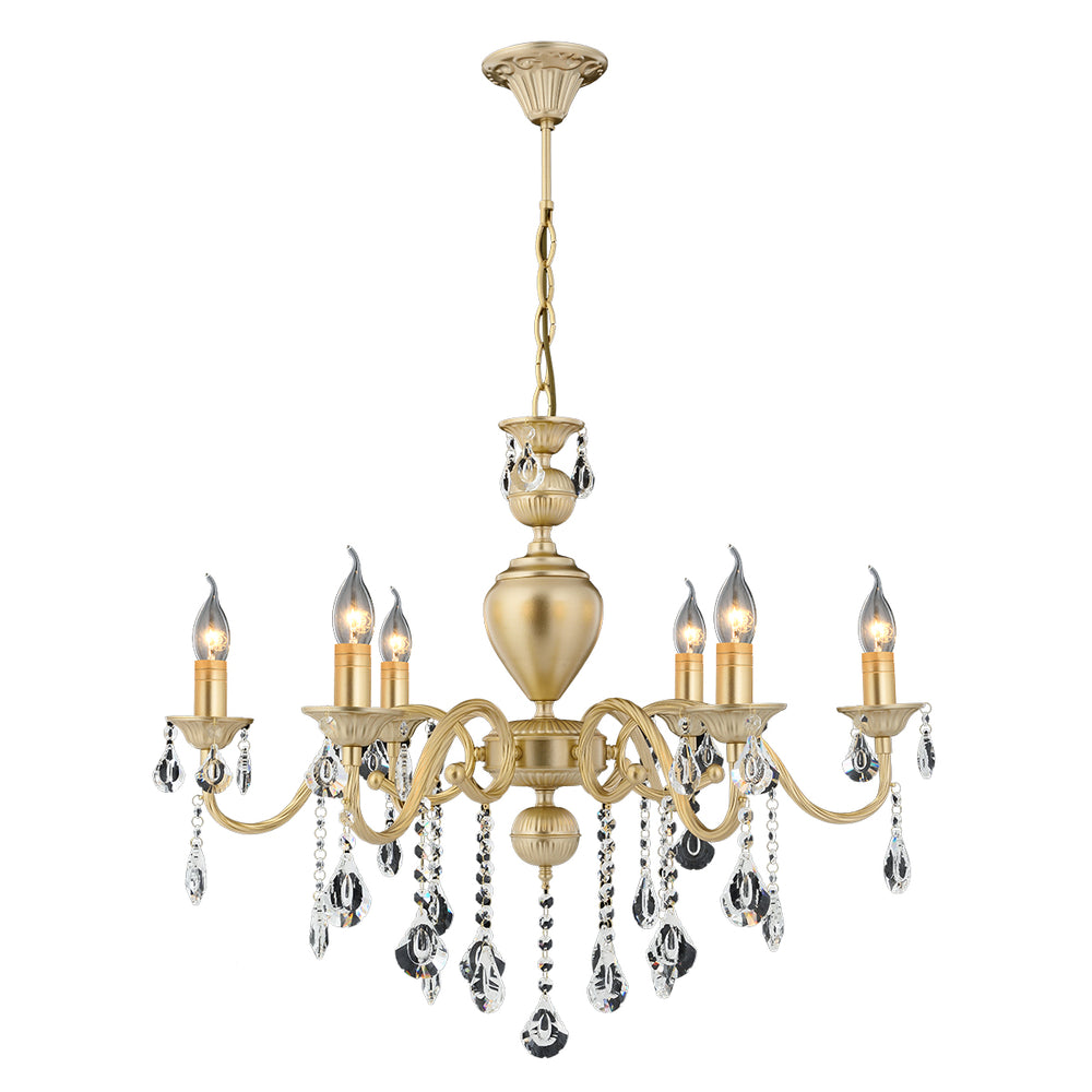 Lustra Cristal HubRom, ILYUM 5006-4012-52 75x100 cm 6xE14-40W Antiq