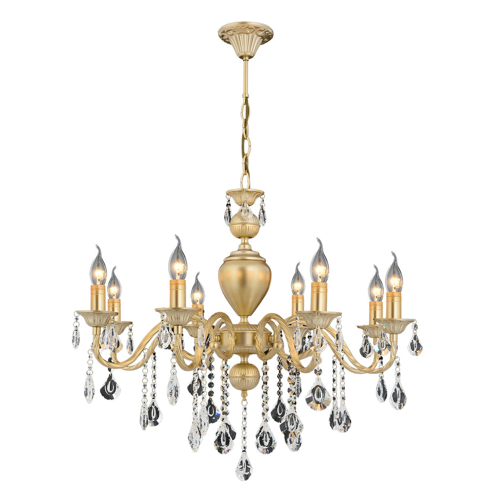 Lustra Cristal HubRom, ILYUM 5008-4012-52 75x100 cm 8xE14-40W Antiq
