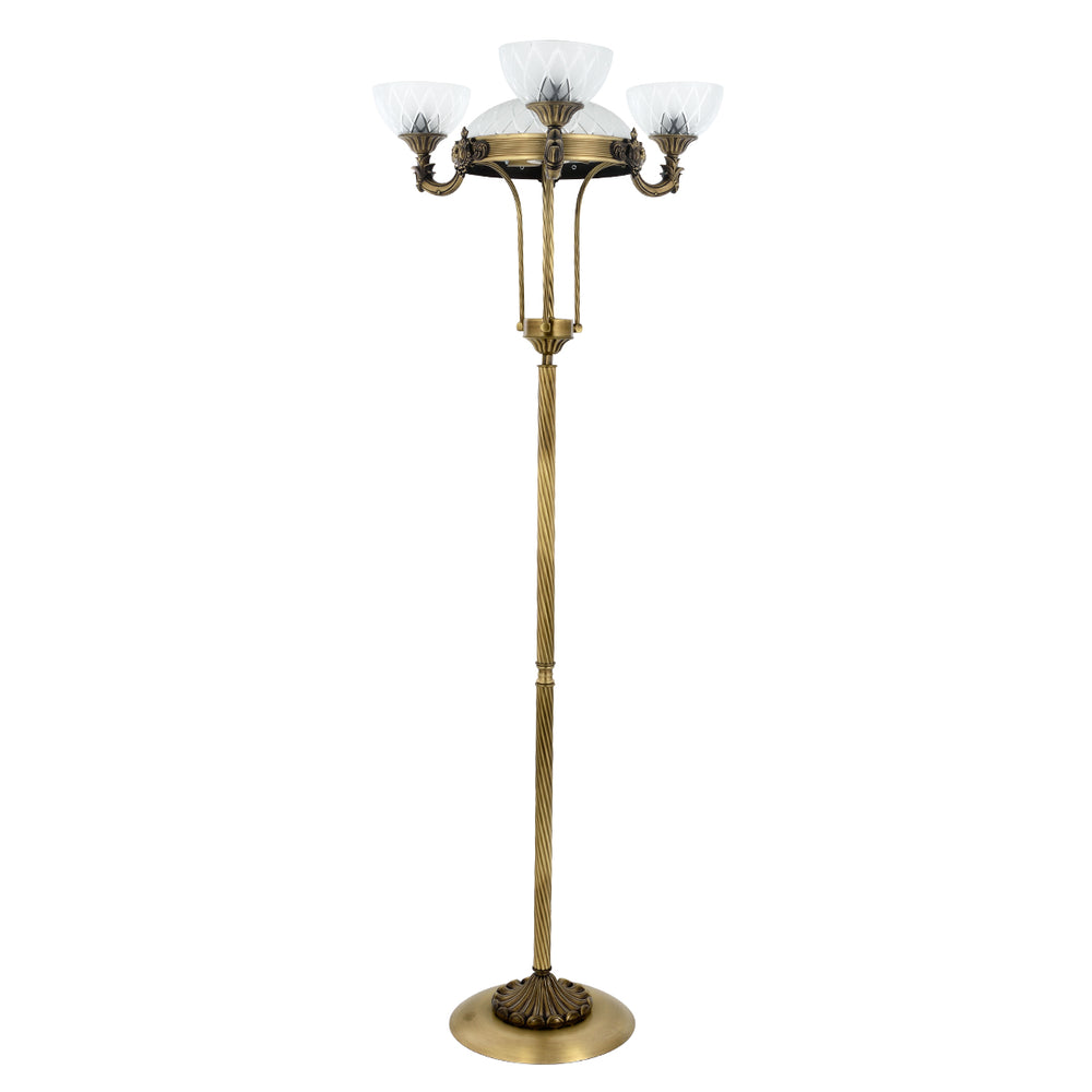 Lampadar HubRom, YENI LOST 5306-3040-52 60x30xHmax150 cm 3xE14-40W + 3xE27-60W Antiq