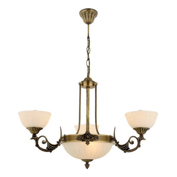 Lustra HubRom, MASS 5003-3071-52 68x68xHmax95 cm 3xE27-60W + 3xE14-40W Antiq