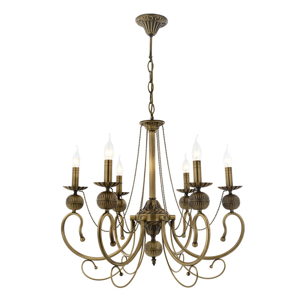 Lustra HubRom, KASGAR 5006-2024-52 80x80xHmax100 cm 6xE14-40W Antiq