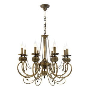 Lustra HubRom, KASGAR 5008-2024-52 80x80xHmax100 cm 8xE14-40W Antiq