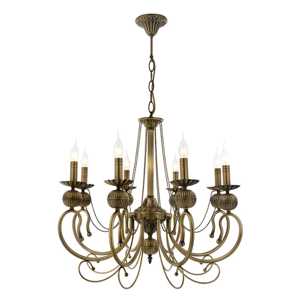 Lustra HubRom, KASGAR 5008-2024-52 80x80xHmax100 cm 8xE14-40W Antiq