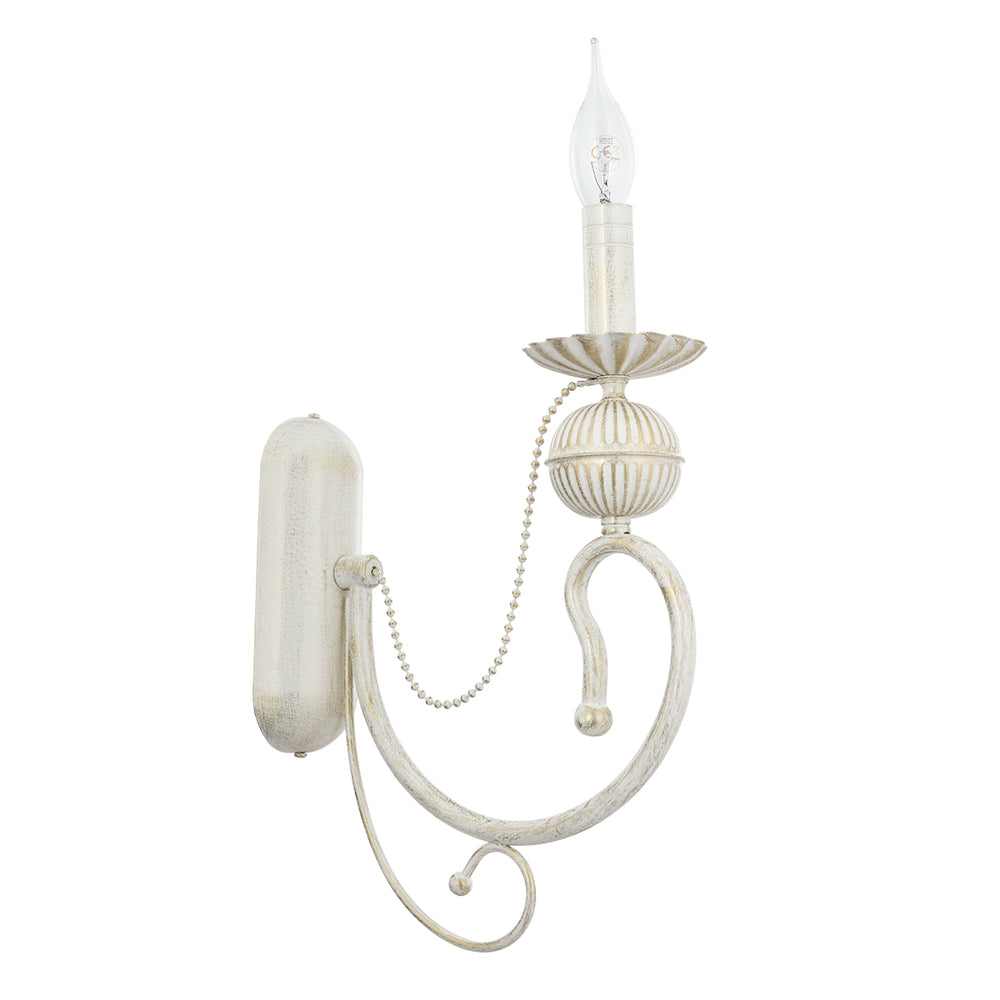 Aplica HubRom, KASGAR 5101-2024-45 25x25xHmax40 cm 1xE27-60W Crem Patina Auriu