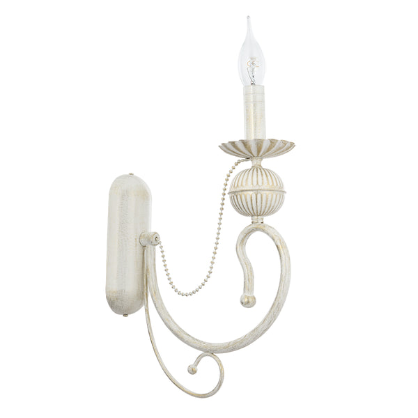 Aplica HubRom, KASGAR 5101-2024-45 25x25xHmax40 cm 1xE27-60W Crem Patina Auriu